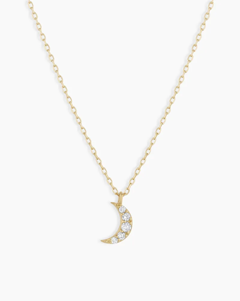 Diamond Crescent Necklace
