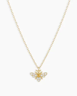 Diamond Bee Necklace