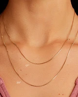 14k Gold Box Chain Necklace