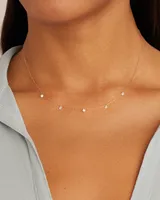 Floating Diamond Flutter Necklace