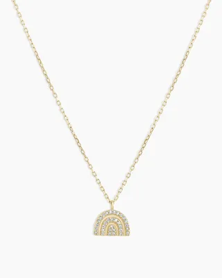 Diamond Retro Rainbow Necklace