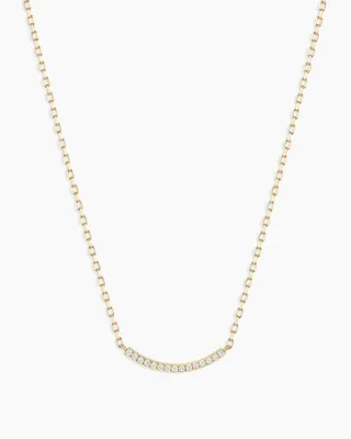 Diamond Taner Bar Mini Necklace