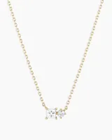 Diamond and White Sapphire Necklace