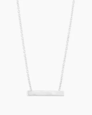 Bespoke Plate Necklace (silver)