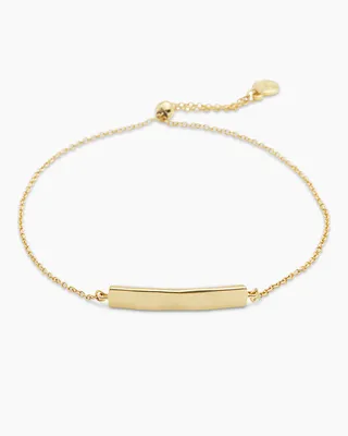 Bespoke Plate Adjustable Bracelet (gold)
