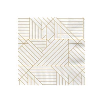 Gold Geometric on Ivory Dinner Napkins, Set of 16 for only USD 4.99 | Hallmark