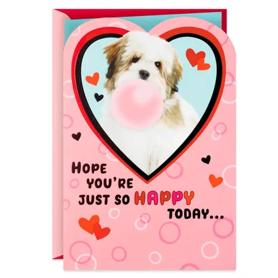 Dog Blowing Bubble Valentine's Day Card for only USD 2.99 | Hallmark