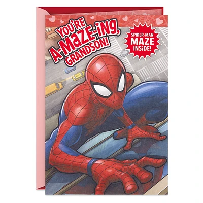 Marvel Spider-Man Valentine's Day Card for Grandson With Maze Activity for only USD 3.59 | Hallmark
