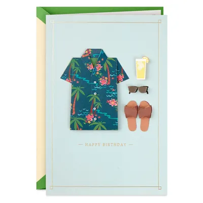 Hawaiian Shirt and Sandals Birthday Card for only USD 6.99 | Hallmark