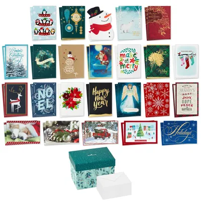 Stylish Holidays Christmas Card Assortment in Decorative Box, Pack of 48 for only USD 28.99 | Hallmark