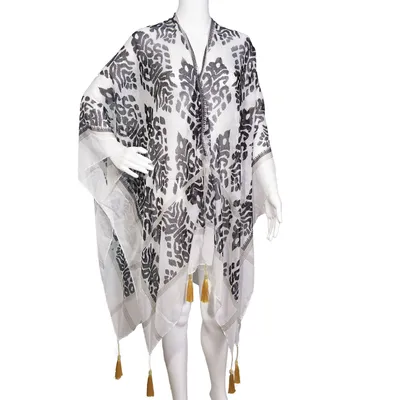Amanda Blu Black/White Floral Print Women's Ruana Wrap for only USD 22.99 | Hallmark