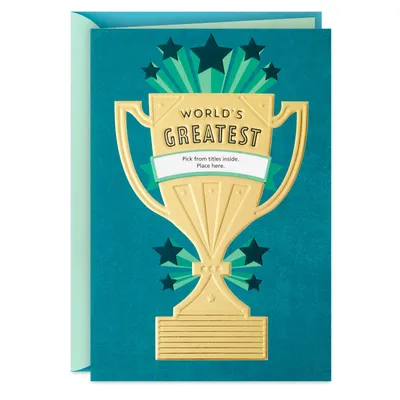 World's Greatest Grandpa Customizable Birthday Card With Grandpa Name Stickers for only USD 3.99 | Hallmark