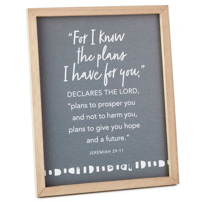 The Plans I Have For You Framed Quote Sign, 8x10