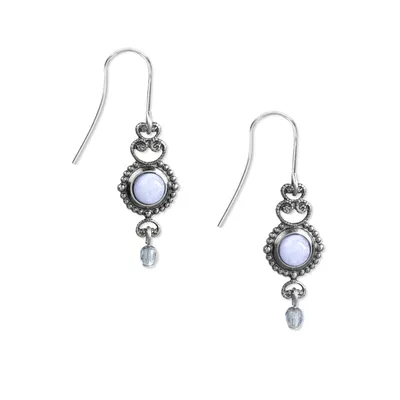 Silver Forest Silver-Tone Filigree and Blue Stone Drop Earrings for only USD 21.00 | Hallmark