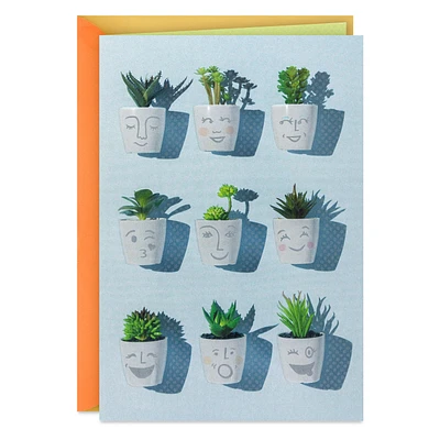 Smiling Succulent Plants Blank Card for only USD 4.59 | Hallmark