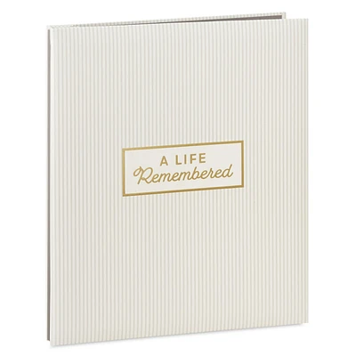 A Life Remembered Taupe Striped Refillable Photo Album for only USD 34.99 | Hallmark