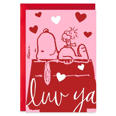 Peanuts® Snoopy and Woodstock Luv Ya Valentine's Day Card for only USD 2.00 | Hallmark