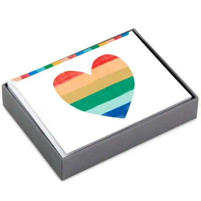 Rainbow Heart Blank Note Cards, Box of 10 for only USD 11.99 | Hallmark
