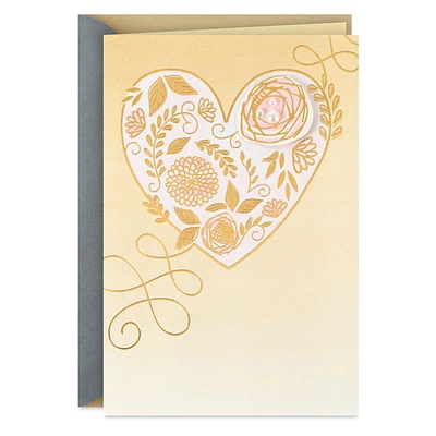 Bejeweled Floral Heart Blank Card for only USD 5.59 | Hallmark