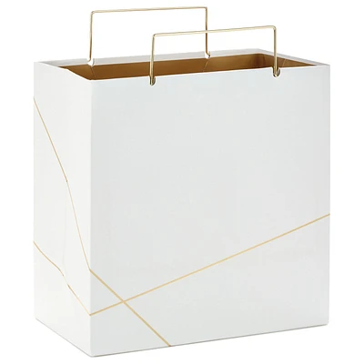 White With Gold Medium Square Gift Bag, 7.7" for only USD 5.99 | Hallmark