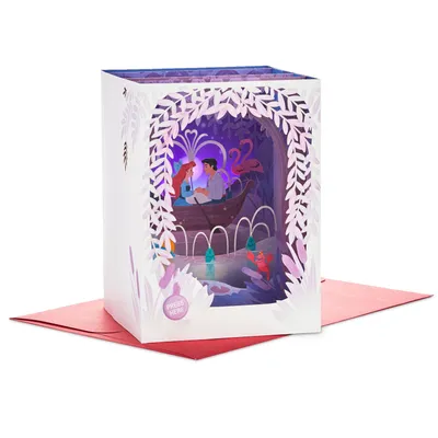 Disney The Little Mermaid 3D Pop-Up Musical Valentine's Day Card With Light for only USD 10.99 | Hallmark