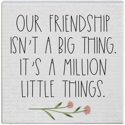 Simply Said Friendship Quote Gift-a-Block Wood Sign, 5.25x5.25 for only USD 8.99 | Hallmark