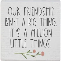 Simply Said Friendship Quote Gift-a-Block Wood Sign, 5.25x5.25 for only USD 8.99 | Hallmark