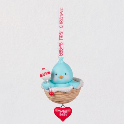 Baby Boy’s First Christmas Blue Bird 2022 Ornament