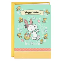 Peanuts® Snoopy Easter Bunny and Woodstock Easter Card for All for only USD 2.00 | Hallmark