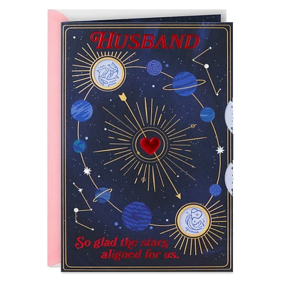 So Glad the Stars Aligned for Us Valentine's Day Card for Husband With Customizable Zodiac Signs for only USD 7.99 | Hallmark