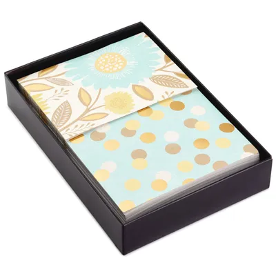 Flowers and Dots Assorted Blank Note Cards, Box of 50 for only USD 13.99 | Hallmark