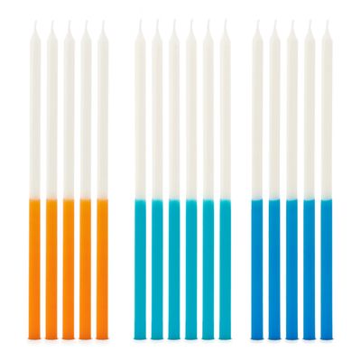 Two-Tone Tall Wishing Candles, Set of 16