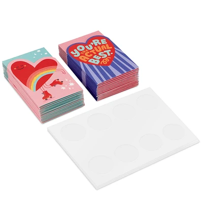 Mini Red Hearts Kids Assorted Valentine's Day Treat Card Pockets With Sticker Seals, Pack of 32 for only USD 9.99 | Hallmark