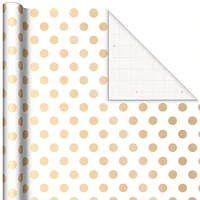 Gold and White 3-Pack Wrapping Paper, 105 sq. ft. total for only USD 19.99 | Hallmark