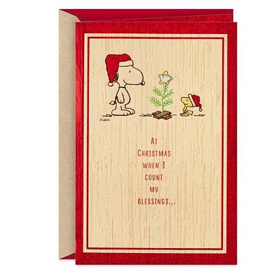 Peanuts® Snoopy and Woodstock Counting My Blessings Christmas Card for only USD 5.99 | Hallmark