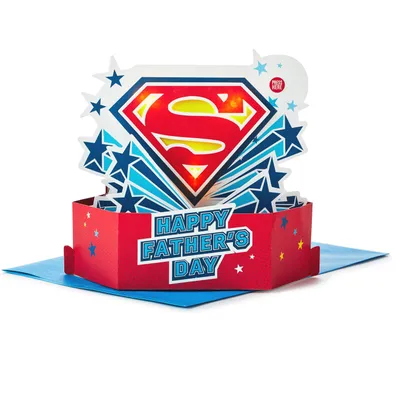 DC Comics™ Superman™ Our Hero Musical 3D Pop-Up Father's Day Card With Light for only USD 9.99 | Hallmark