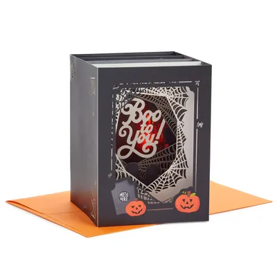 Boo to You Musical 3D Pop-Up Halloween Card With Light for only USD 10.99 | Hallmark