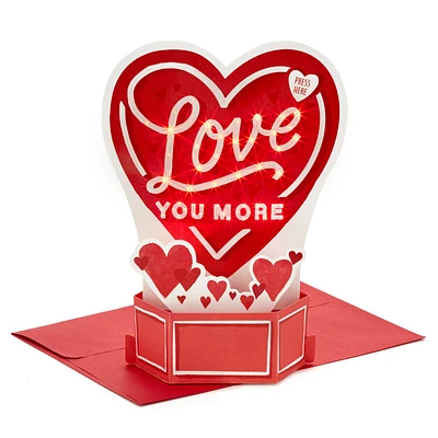 Love You More Musical 3D Pop-Up Love Card With Light for only USD 9.99 | Hallmark