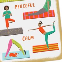 Centered, Peaceful, Calm Yoga Poses Blank Card