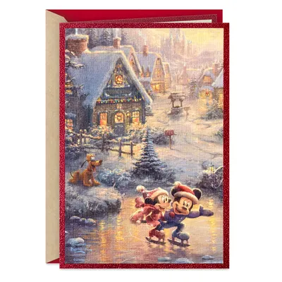 Disney Dreams Collection By Thomas Kinkade Studios Mickey and Minnie Christmas Card for only USD 4.99 | Hallmark