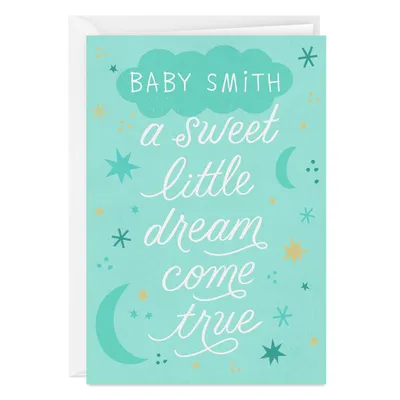 Personalized Sweet Little Dream New Baby Card for only USD 4.99 | Hallmark