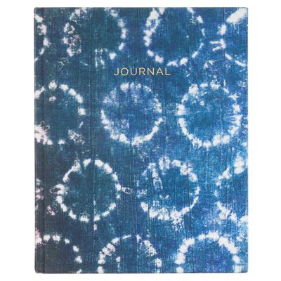 Blue Shibori Circles Tie-Dye Notebook