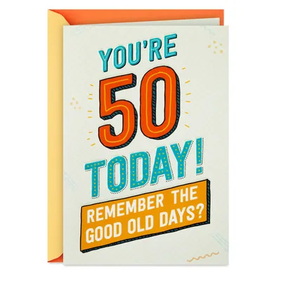 The Good Old Days Funny Pop-Up 50th Birthday Card for only USD 5.59 | Hallmark