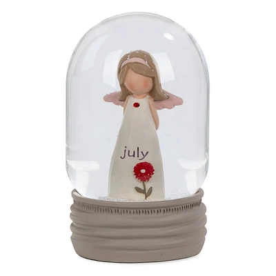 Blossom Bucket July Birthstone Angel Snow Globe, 4.2" for only USD 22.99 | Hallmark