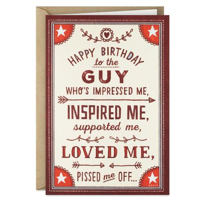 Whoops! Funny Love Birthday Card for Him