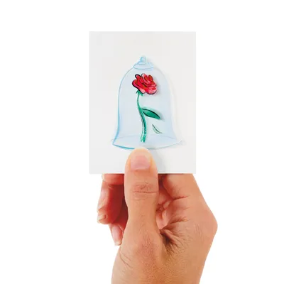 3.25" Mini Disney Princess Beauty and the Beast Rose Blank Card for only USD 3.99 | Hallmark