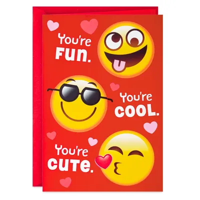 Emoji Faces Cute, Cool and Loved Valentine's Day Card for only USD 2.00 | Hallmark