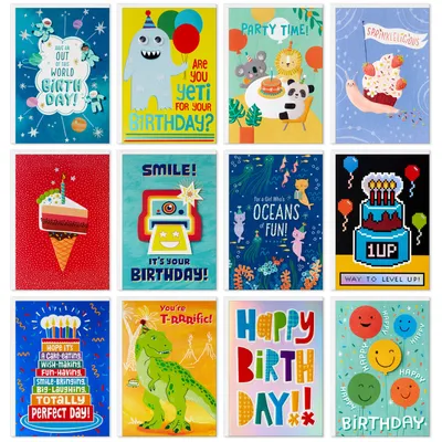 Kids Birthday Fun Assorted Boxed Birthday Note Cards, Pack of 12 for only USD 13.99 | Hallmark