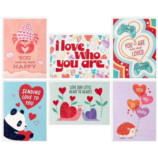 Hallmark Valentines Day Cards Assortment, Happy Hearts (8 Valentine Cards  with