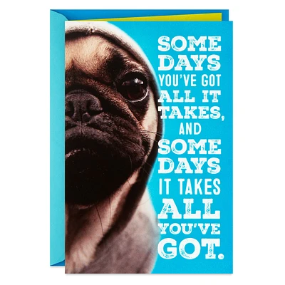 Hang in There Dog in Hoodie Encouragement Card for only USD 3.99 | Hallmark